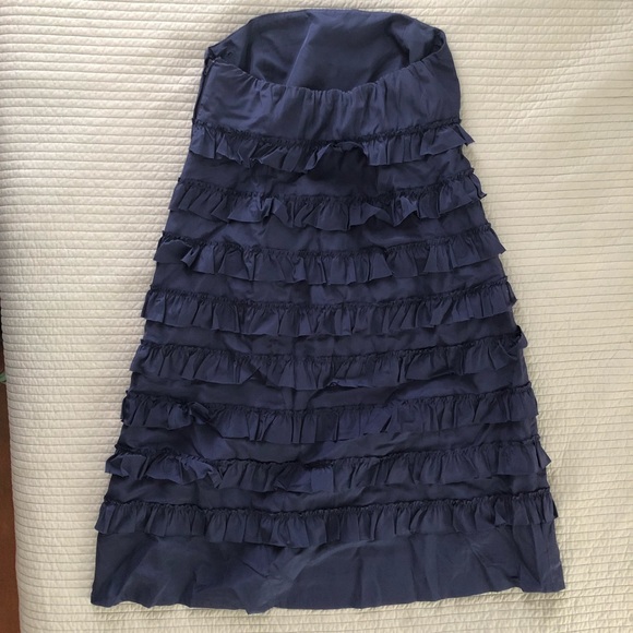 Gap size 6 strapless navy party dress - Picture 2 of 4